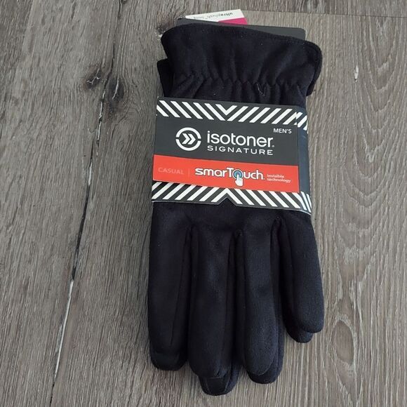 isotoner Other - ISOTONER SIGNATURE CASUAL SMART TOUCH LEATHER GLOVES SZ LARGE NEW WITH TAG
